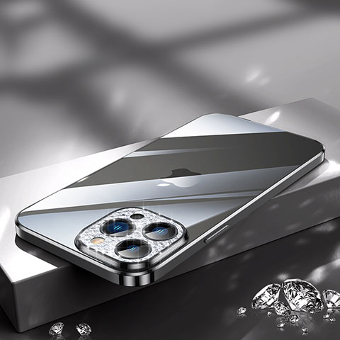Coque Ultra Fine TPU Souple Housse Etui Transparente Bling-Bling LD2 pour Apple iPhone 13 Pro Max Noir