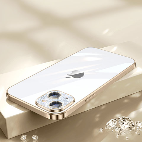 Coque Ultra Fine TPU Souple Housse Etui Transparente Bling-Bling LD2 pour Apple iPhone 14 Plus Or
