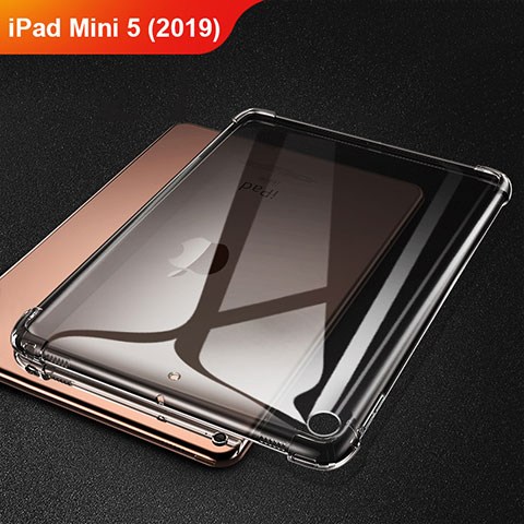 Coque Ultra Fine TPU Souple Housse Etui Transparente H01 pour Apple iPad Mini 5 (2019) Gris
