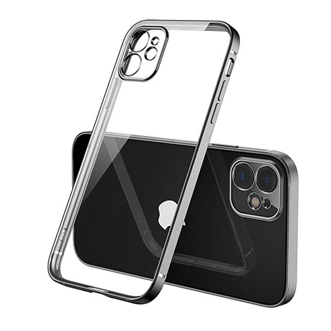 Coque Ultra Fine TPU Souple Housse Etui Transparente H01 pour Apple iPhone 12 Mini Noir