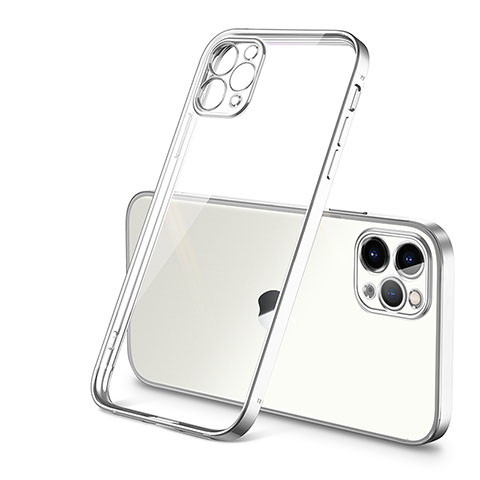 Coque Ultra Fine TPU Souple Housse Etui Transparente H01 pour Apple iPhone 12 Pro Max Argent