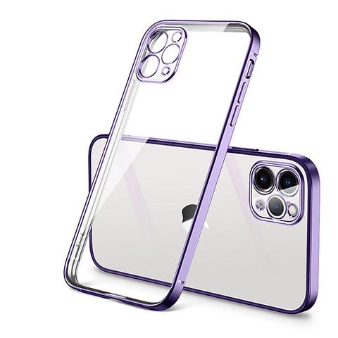 Coque Ultra Fine TPU Souple Housse Etui Transparente H01 pour Apple iPhone 12 Pro Max Violet