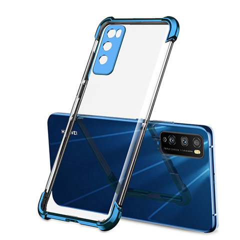 Coque Ultra Fine TPU Souple Housse Etui Transparente H01 pour Huawei Enjoy 20 Pro 5G Bleu