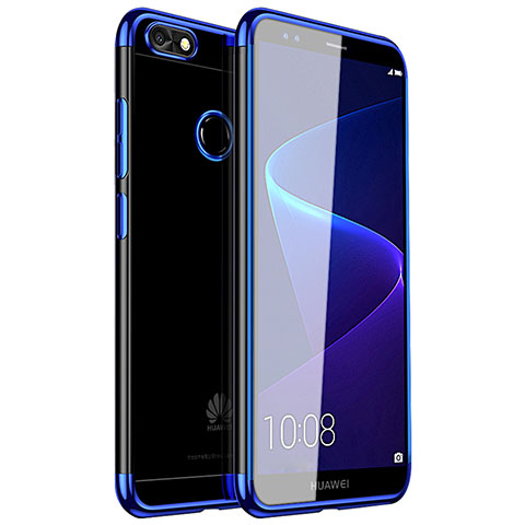 Coque Ultra Fine TPU Souple Housse Etui Transparente H01 pour Huawei Enjoy 7 Bleu