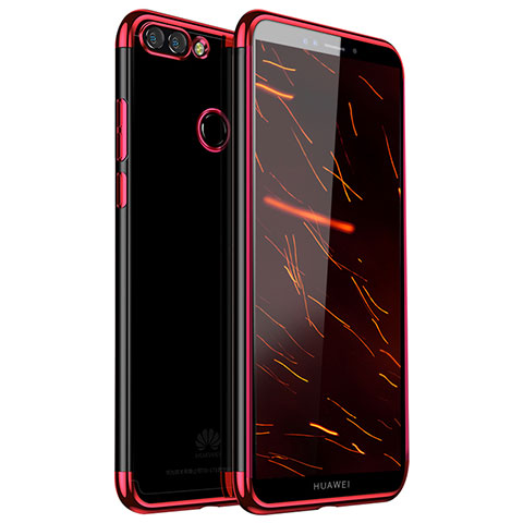 Coque Ultra Fine TPU Souple Housse Etui Transparente H01 pour Huawei Enjoy 8 Plus Rouge
