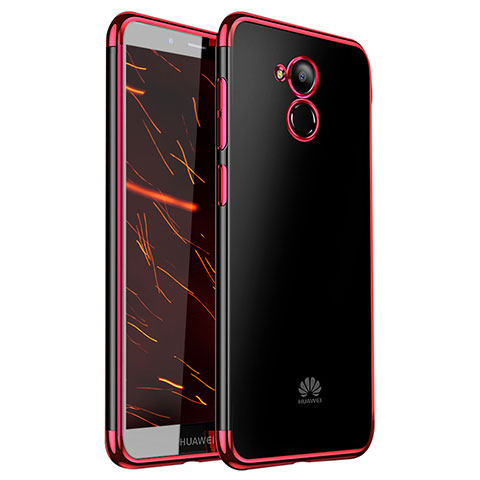 Coque Ultra Fine TPU Souple Housse Etui Transparente H01 pour Huawei Honor 6C Rouge