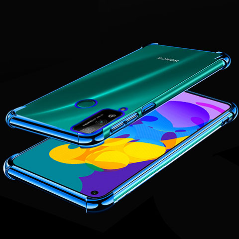 Coque Ultra Fine TPU Souple Housse Etui Transparente H01 pour Huawei Honor Play4T Bleu
