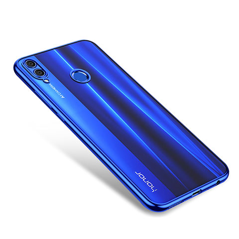 Coque Ultra Fine TPU Souple Housse Etui Transparente H01 pour Huawei Honor V10 Lite Bleu