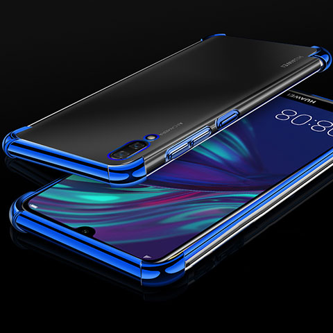 Coque Ultra Fine TPU Souple Housse Etui Transparente H01 pour Huawei Y7 (2019) Bleu