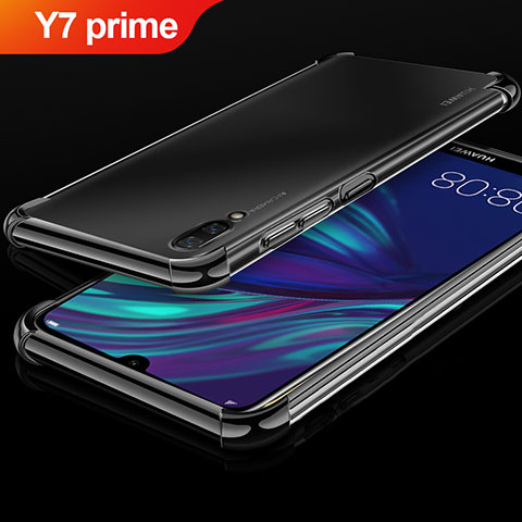 Coque Ultra Fine TPU Souple Housse Etui Transparente H01 pour Huawei Y7 Prime (2019) Noir