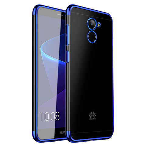 Coque Ultra Fine TPU Souple Housse Etui Transparente H01 pour Huawei Y7 Prime Bleu