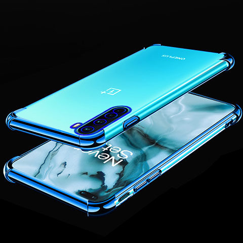 Coque Ultra Fine TPU Souple Housse Etui Transparente H01 pour OnePlus Nord Bleu