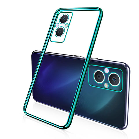 Coque Ultra Fine TPU Souple Housse Etui Transparente H01 pour Oppo Reno8 Lite 5G Vert