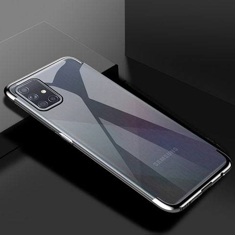 Coque Ultra Fine TPU Souple Housse Etui Transparente H01 pour Samsung Galaxy A51 5G Argent