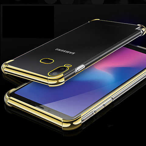 Coque Ultra Fine TPU Souple Housse Etui Transparente H01 pour Samsung Galaxy A6s Or