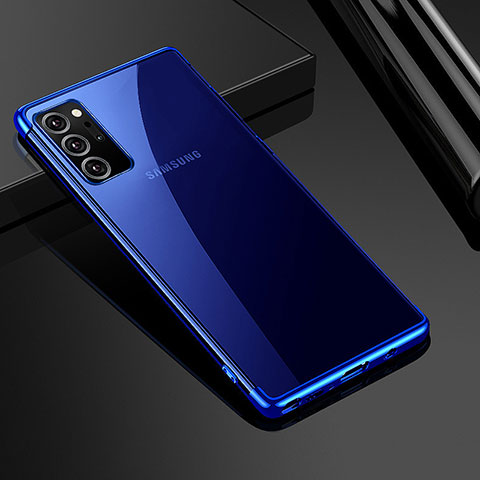 Coque Ultra Fine TPU Souple Housse Etui Transparente H01 pour Samsung Galaxy Note 20 Ultra 5G Bleu