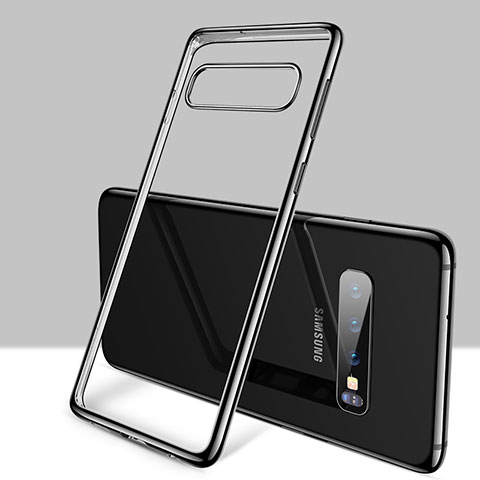 Coque Ultra Fine TPU Souple Housse Etui Transparente H01 pour Samsung Galaxy S10 Plus Noir