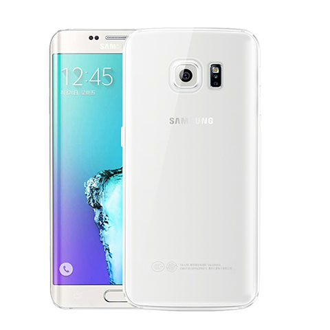 Coque Ultra Fine TPU Souple Housse Etui Transparente H01 pour Samsung Galaxy S6 Edge+ Plus SM-G928F Blanc