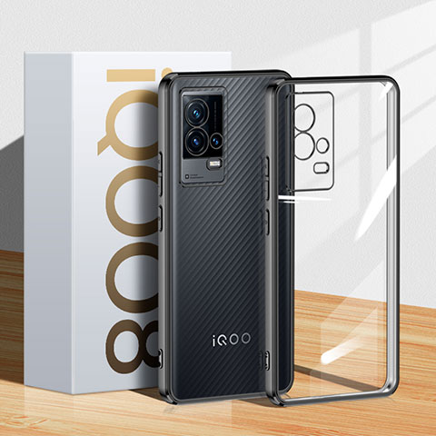 Coque Ultra Fine TPU Souple Housse Etui Transparente H01 pour Vivo iQOO 8 Pro 5G Noir