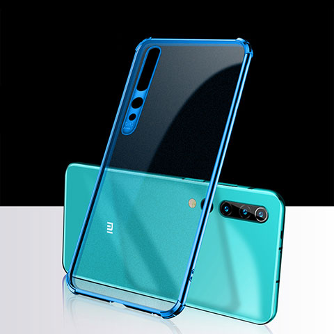 Coque Ultra Fine TPU Souple Housse Etui Transparente H01 pour Xiaomi Mi 10 Bleu