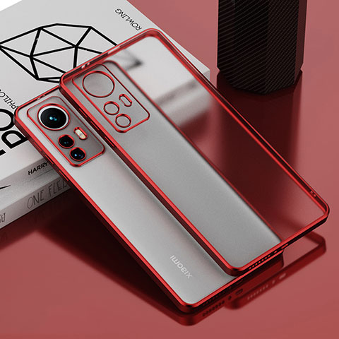 Coque Ultra Fine TPU Souple Housse Etui Transparente H01 pour Xiaomi Mi 12S 5G Rouge