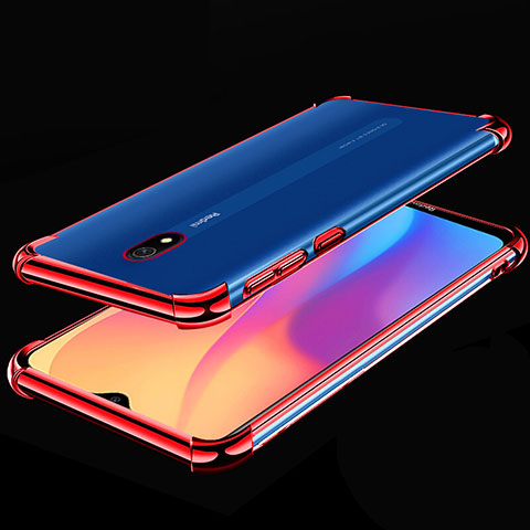 Coque Ultra Fine TPU Souple Housse Etui Transparente H01 pour Xiaomi Redmi 8A Rouge