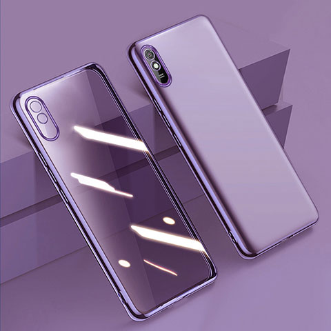 Coque Ultra Fine TPU Souple Housse Etui Transparente H01 pour Xiaomi Redmi 9A Violet