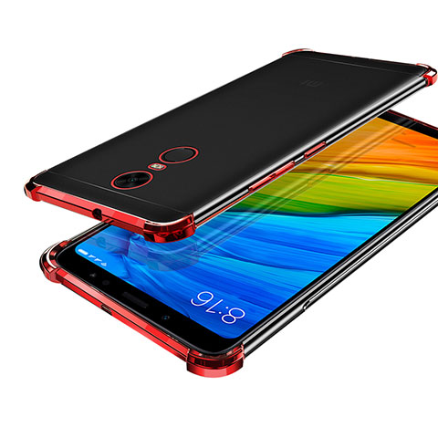 Coque Ultra Fine TPU Souple Housse Etui Transparente H01 pour Xiaomi Redmi Note 5 Indian Version Rouge