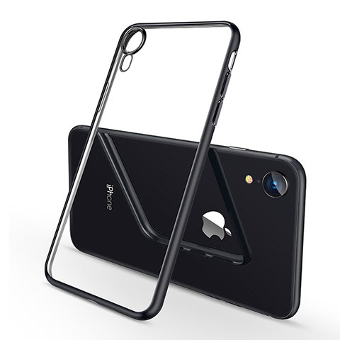 Coque Ultra Fine TPU Souple Housse Etui Transparente H02 pour Apple iPhone XR Noir