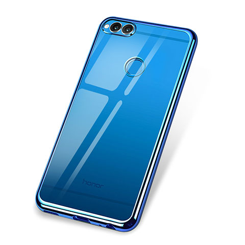 Coque Ultra Fine TPU Souple Housse Etui Transparente H02 pour Huawei Honor 7X Bleu