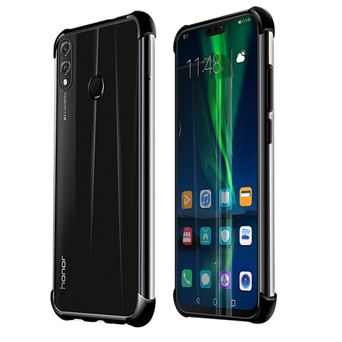 Coque Ultra Fine TPU Souple Housse Etui Transparente H02 pour Huawei Honor 8X Noir