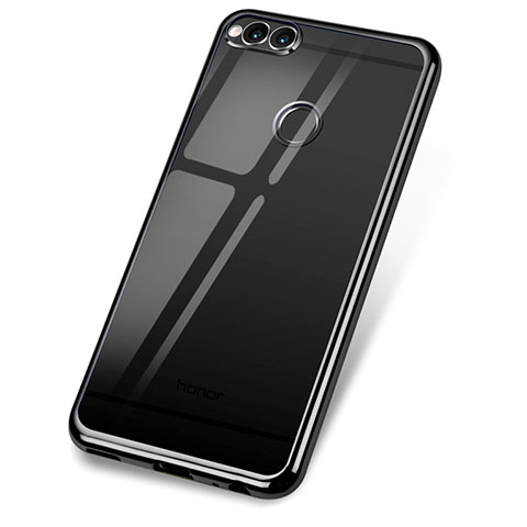 Coque Ultra Fine TPU Souple Housse Etui Transparente H02 pour Huawei Honor Play 7X Noir