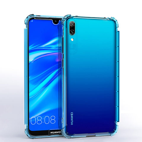 Coque Ultra Fine TPU Souple Housse Etui Transparente H02 pour Huawei Y7 Prime (2019) Bleu Ciel