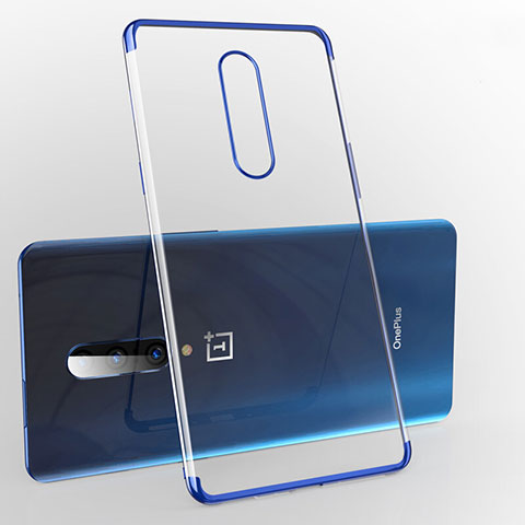Coque Ultra Fine TPU Souple Housse Etui Transparente H02 pour OnePlus 7 Pro Bleu
