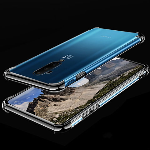 Coque Ultra Fine TPU Souple Housse Etui Transparente H02 pour OnePlus 7T Pro 5G Noir