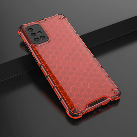 Coque Ultra Fine TPU Souple Housse Etui Transparente H02 pour Samsung Galaxy A51 5G Rouge