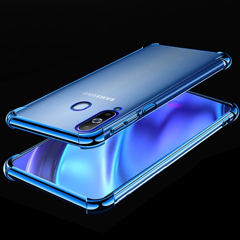 Coque Ultra Fine TPU Souple Housse Etui Transparente H02 pour Samsung Galaxy A8s SM-G8870 Bleu