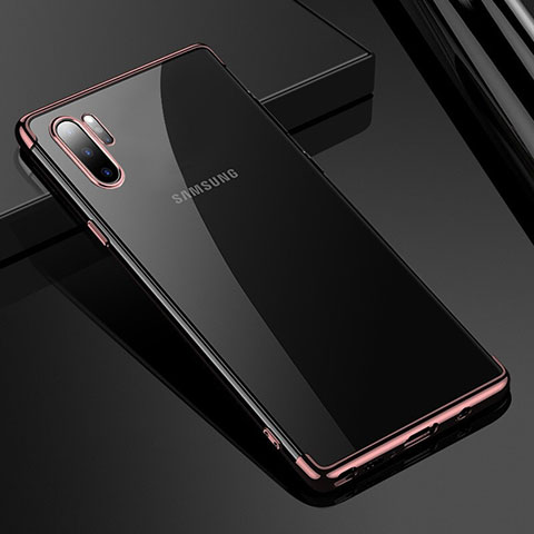 Coque Ultra Fine TPU Souple Housse Etui Transparente H02 pour Samsung Galaxy Note 10 Plus 5G Or Rose