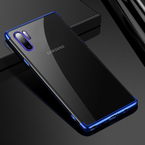 Coque Ultra Fine TPU Souple Housse Etui Transparente H02 pour Samsung Galaxy Note 10 Plus Bleu