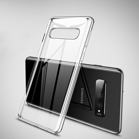 Coque Ultra Fine TPU Souple Housse Etui Transparente H02 pour Samsung Galaxy S10 Argent
