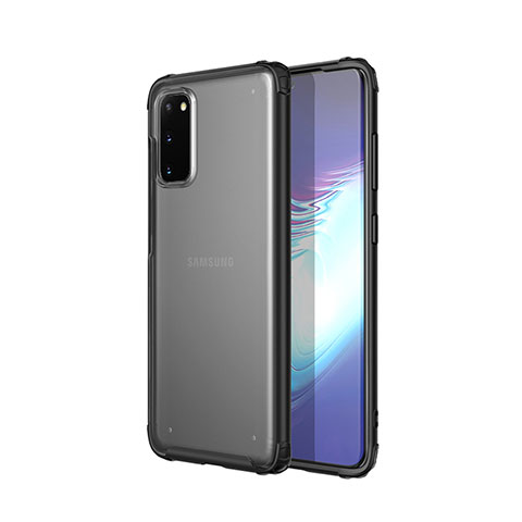 Coque Ultra Fine TPU Souple Housse Etui Transparente H02 pour Samsung Galaxy S20 5G Noir