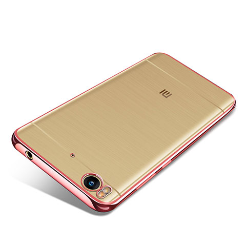 Coque Ultra Fine TPU Souple Housse Etui Transparente H02 pour Xiaomi Mi 5S 4G Or Rose