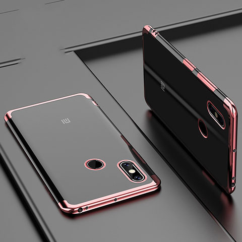 Coque Ultra Fine TPU Souple Housse Etui Transparente H02 pour Xiaomi Mi Max 3 Or Rose