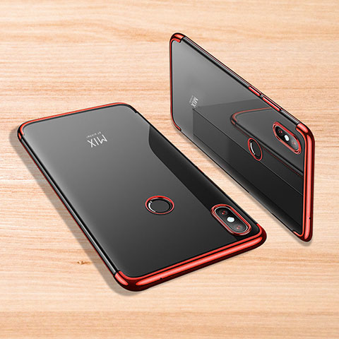 Coque Ultra Fine TPU Souple Housse Etui Transparente H02 pour Xiaomi Mi Mix 3 Rouge