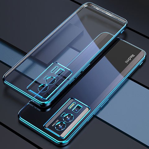 Coque Ultra Fine TPU Souple Housse Etui Transparente H02 pour Xiaomi Poco F5 Pro 5G Bleu
