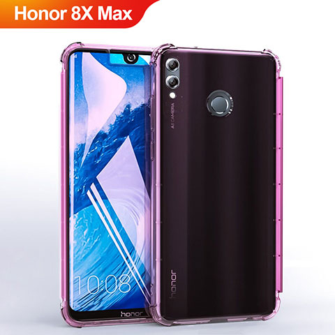 Coque Ultra Fine TPU Souple Housse Etui Transparente H03 pour Huawei Honor 8X Max Rose