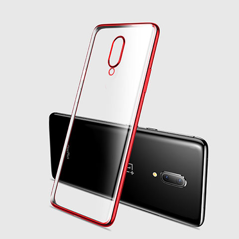 Coque Ultra Fine TPU Souple Housse Etui Transparente H03 pour OnePlus 7 Pro Rouge