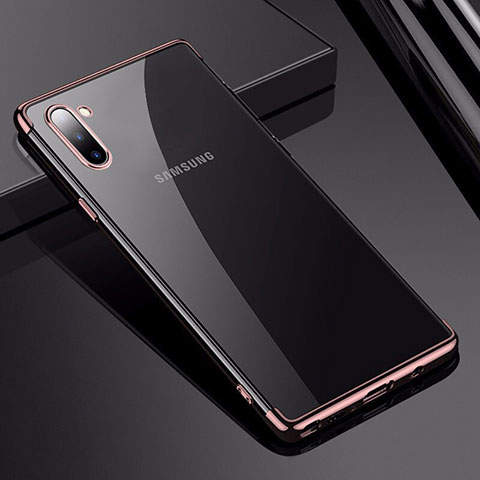 Coque Ultra Fine TPU Souple Housse Etui Transparente H03 pour Samsung Galaxy Note 10 5G Or Rose