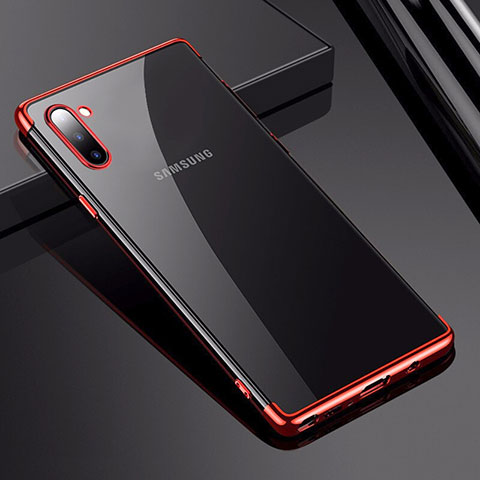 Coque Ultra Fine TPU Souple Housse Etui Transparente H03 pour Samsung Galaxy Note 10 Rouge