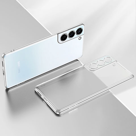 Coque Ultra Fine TPU Souple Housse Etui Transparente H03 pour Samsung Galaxy S21 FE 5G Argent